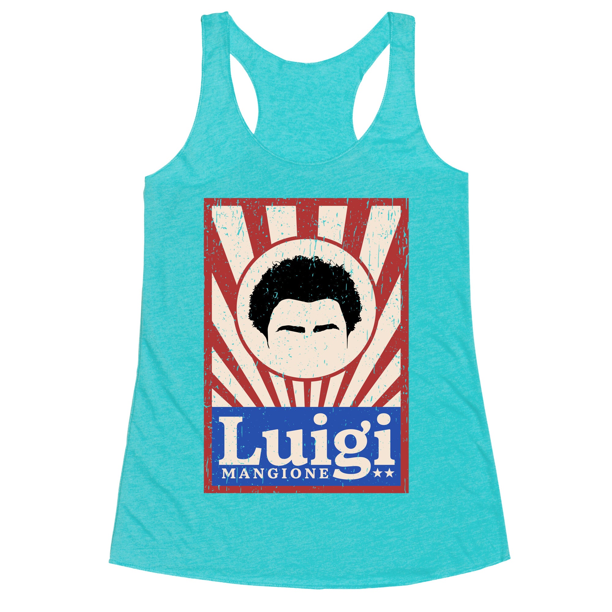 Luigi Mangione Campaign Poster Racerback Tank